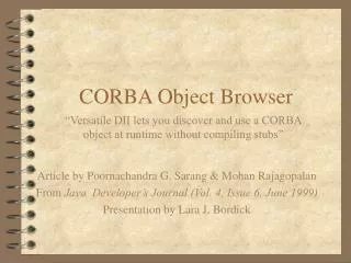 CORBA Object Browser