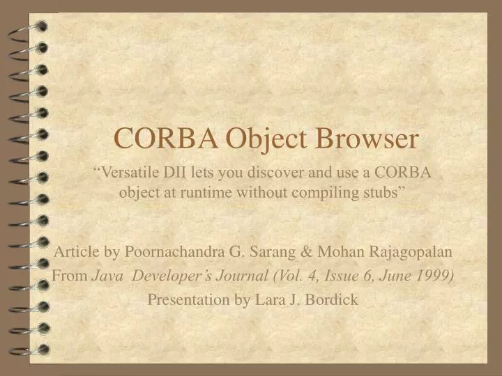 corba object browser