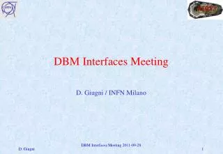 DBM Interfaces Meeting