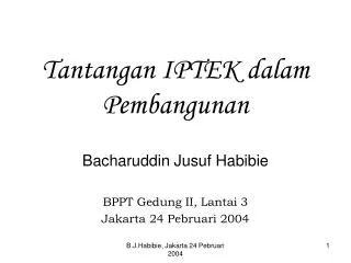 tantangan iptek dalam pembangunan