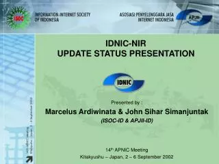 IDNIC-NIR UPDATE STATUS PRESENTATION