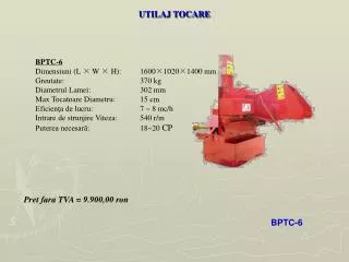 UTILAJ TOCARE