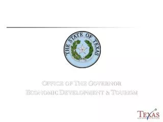 O FFICE OF T HE G OVERNOR E CONOMIC D EVELOPMENT &amp; T OURISM