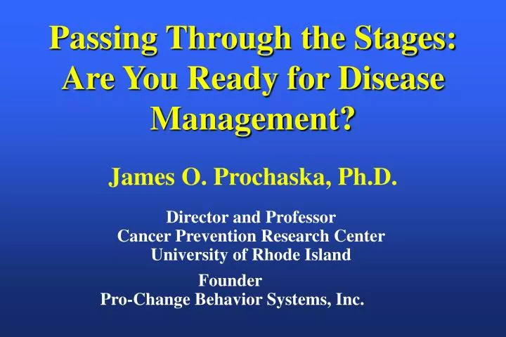 passing through the stages are you ready for disease management