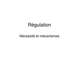 r gulation