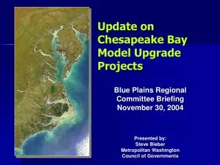 Update on Chesapeake Bay Model Upgrade Projects