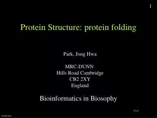 Protein Structure: protein folding