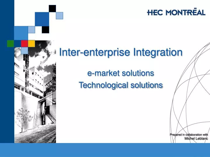 inter enterprise integration e market solutions technological solutions