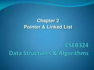 CSEB324 Data Structures &amp; Algorithms
