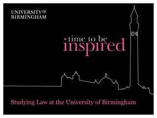 Studying Law at the University of Birmingham