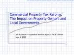 Commercial Property Tax Reform: The Impact on Property Owners and Local Governments