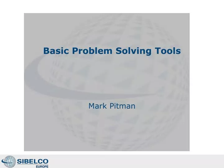 basic problem solving tools