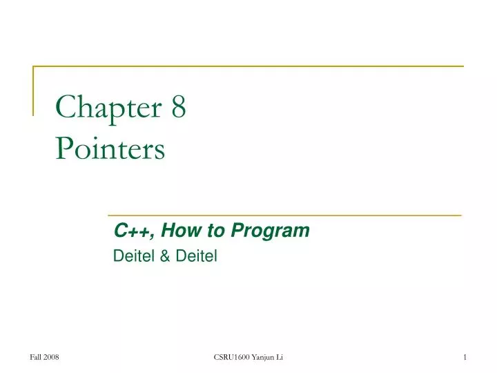 chapter 8 pointers