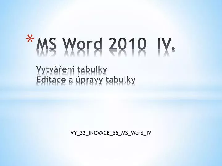 ms word 2010 iv vytv en tabulky editace a pravy tabulky