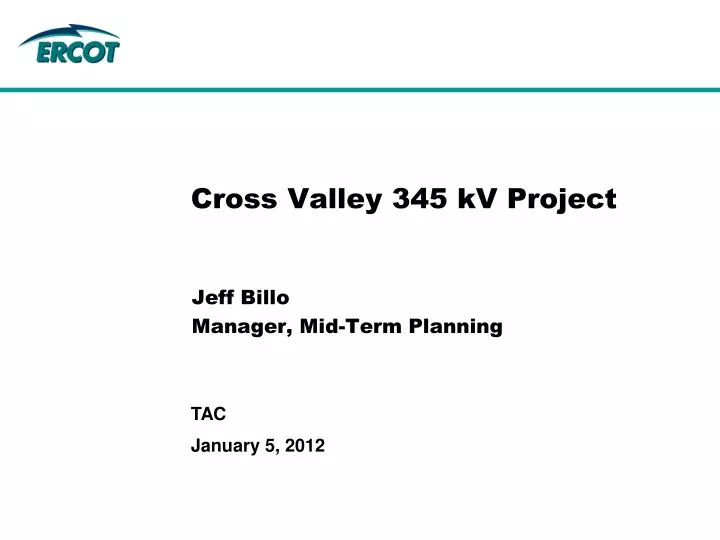 cross valley 345 kv project