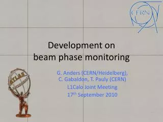 Development on beam phase monitoring