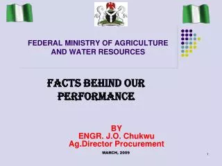 FEDERAL MINISTRY OF AGRICULTURE AND WATER RESOURCES