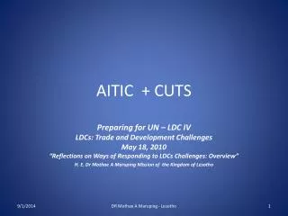 AITIC + CUTS