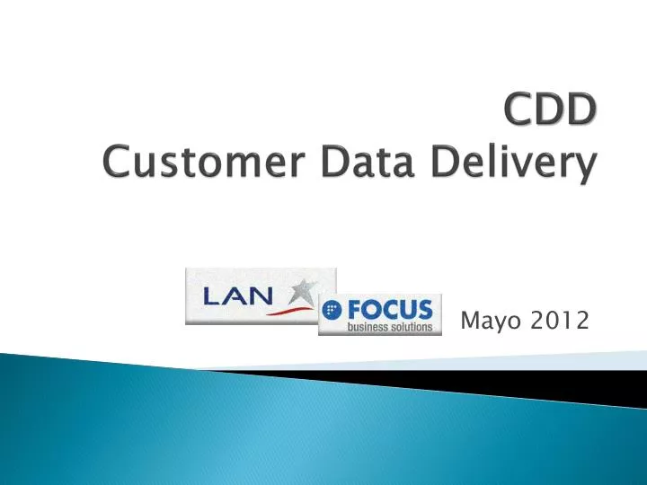 cdd customer data delivery