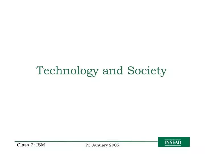 technology and society