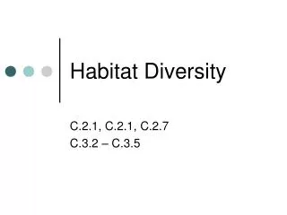 Habitat Diversity