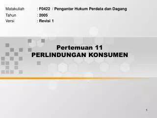 pertemuan 11 perlindungan konsumen