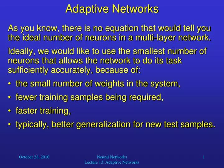 adaptive networks