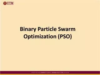 Binary Particle Swarm Optimization (PSO)