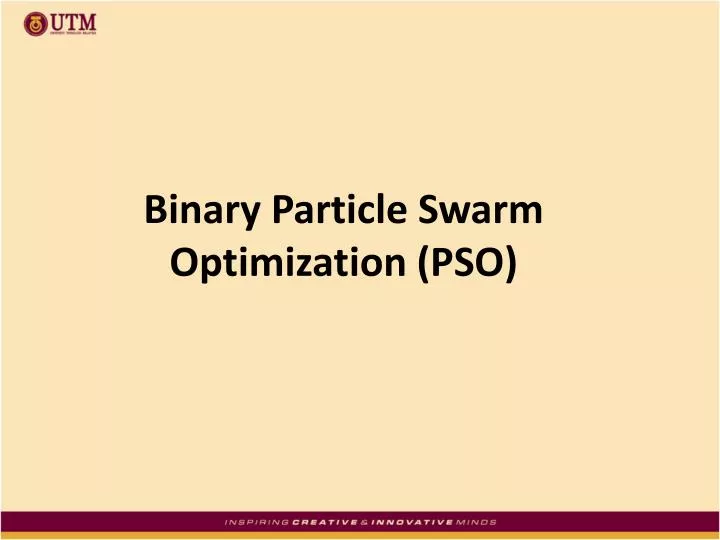 binary particle swarm optimization pso
