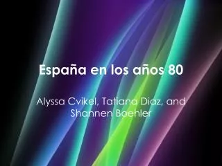 espa a en los a os 80