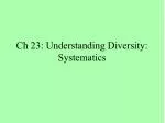 Ch 23: Understanding Diversity: Systematics - slide 1