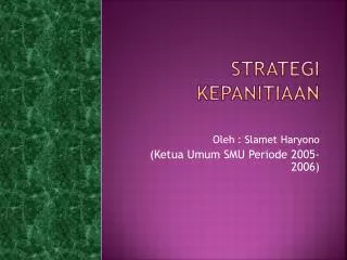 strategi kepanitiaan