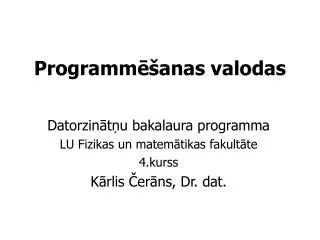 programm anas valodas