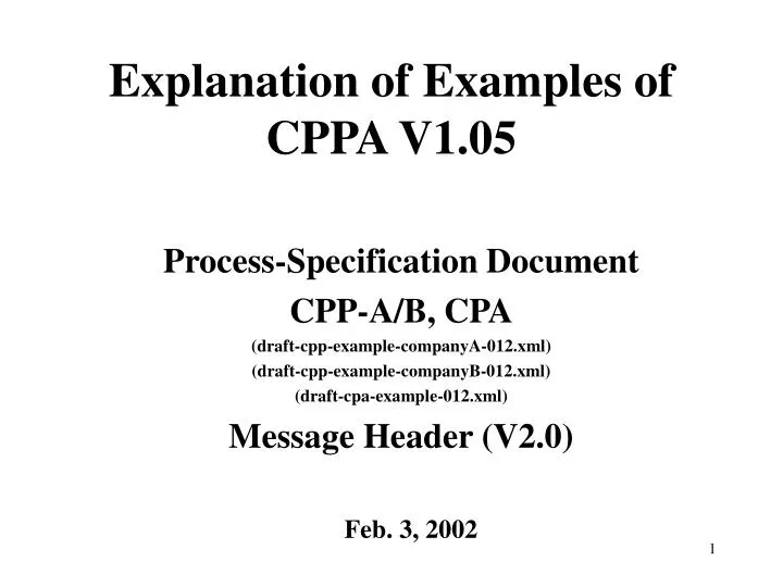 explanation of examples of cppa v1 05