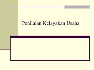 penilaian kelayakan usaha
