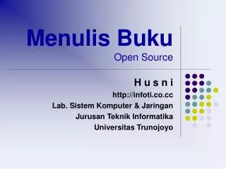 menulis buku open source