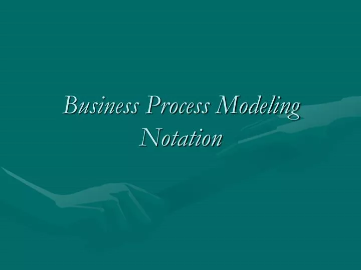 business process modeling notation