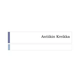 Antiikin Kreikka