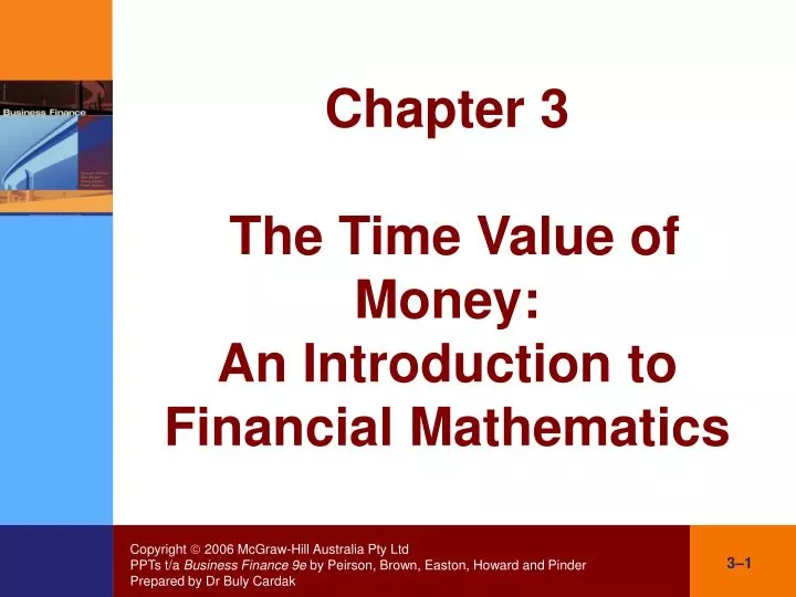chapter 3 the time value of money an introduction to financial mathematics