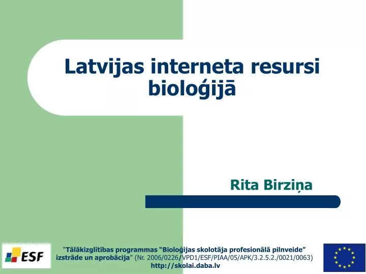 latvijas interneta resursi biolo ij