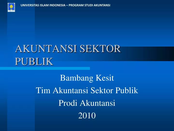 akuntansi sektor publik