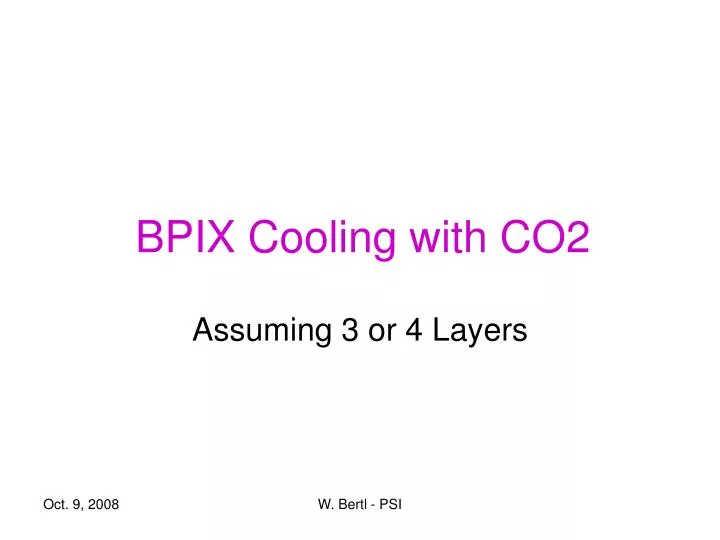 bpix cooling with co2
