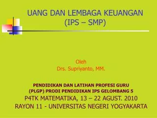 uang dan lembaga keuangan ips smp