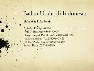 badan usaha di indonesia