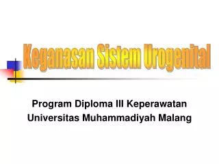 Program Diploma III Keperawatan Universitas Muhammadiyah Malang