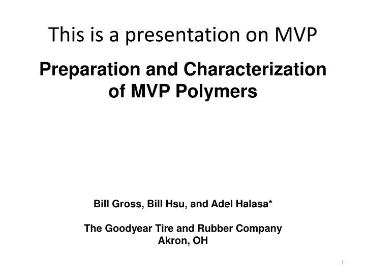 this is a presentation on mvp