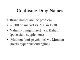 Confusing Drug Names