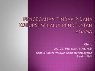 PPT - Tindak Pidana KORUPSI PowerPoint Presentation, Free Download - ID ...