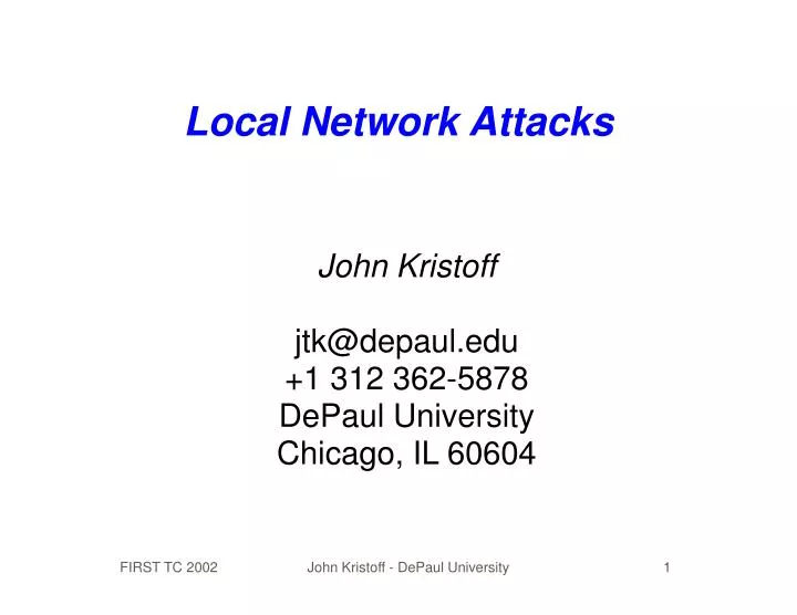 local network attacks