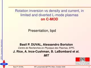 Rotation inversion vs density and current, in limited and diverted L-mode plasmas on C-MOD